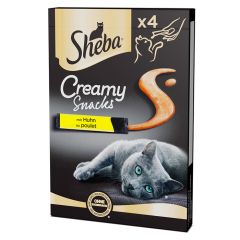 Gardums kaķiem Sheba creamy ar vistu 4x12g