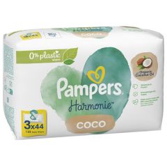 Mitrās salvetes Pampers Harmonie Coco Plastic Free 3x48gab.