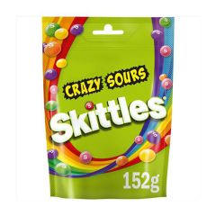 Želejkonfektes Skittles Crazy Sours 152g