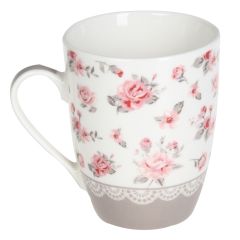 Krūze Banquet rozā puķes 340ml