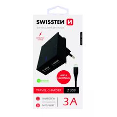 Tīkla lādētājs Swissten USB 3А / 15W 1.2m