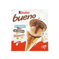 Saldējums Kinder Bueno konuss, 4x62g/360ml