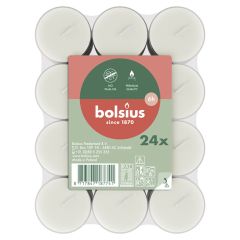 Tējassveces Bolsius baltas 6h 24gab.
