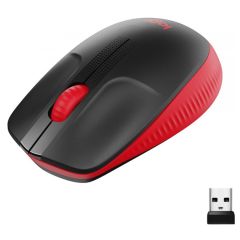 Datorpele Logitech USB bezvadu M190 sarkana