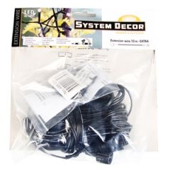 Pagarinātājs SystemDecor 10m (melns vads)