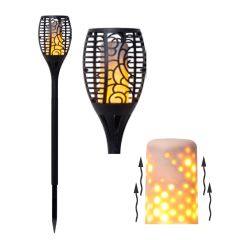 Solārlampa Torch Flame 11.5x57cm melna