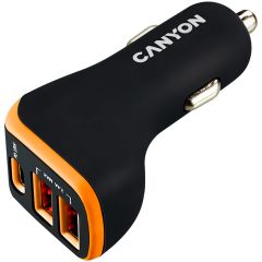 Auto lādētājs Canyon 2USB, 24V USB-A 5V/2.4A(Max)