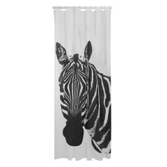 Dušas aizkari Zebra vinila, melns/balts 180x200cm