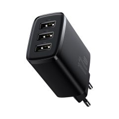 Tīkla lādētājs 17W 3xUSB 3.4A, melns