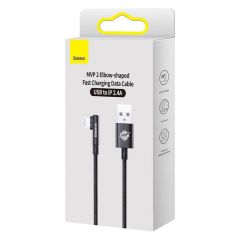 Kabelis USB A - IP zibens 90 leņķī 1,0 m 20 W 2,4 A