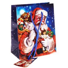 Dāvanu maisiņš Santa Claus 11x6x13,5cm