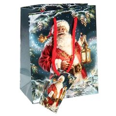 Dāvanu maisiņš Ziemassvētku 11x6x13.5cm