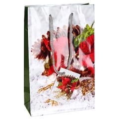 Dāvanu maisiņš Ziemassvētku 12x6x19cm