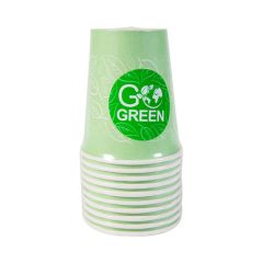 Papīra glāzes Go Green 250ml 10gab.