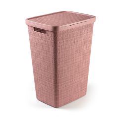 Veļas kaste Jute 58L tumši rozā