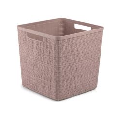 Grozs Jute kvadrāts 17L 28x28x27cm rozā