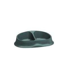 Barības bļoda dubultā Chic 0.25+0.25l 27x17.5x7.2cm zaļa