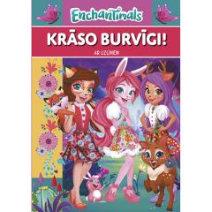 Krāsojamā grāmata Enchantimals ar uzlīmēm