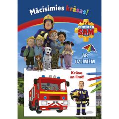 Krāsojamā grāmata Fireman Sam ar uzlīmēm