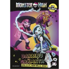 Uzdevumu grāmata Monster High risini, krāso + uzlīmes