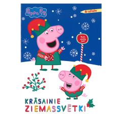 Krāsojamā grāmata Peppa Pig Ziemassvētki ar uzlīmēm