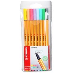 Pildspalvu kompl.Stabilo POINT pasteļkrāsas 8gab.
