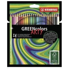 Krāsainie zīmuļi Stabilo Greencolors ARTY 24-krāsu