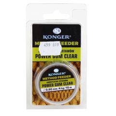 Fīdera gumija Konger Power Gum Clear 0.6mm/4kg/10m