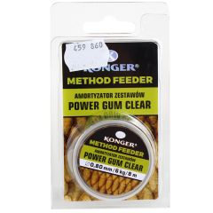 Fīdera gumija Konger Power Gum Clear 0.8mm/6kg/8m