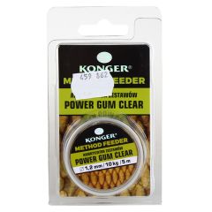 Fīdera gumija Konger Power Gum Clear 1.2mm/4kg/5m