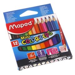 Krāsu zīmuļi Maped Color`Peps Mini 12-krāsas