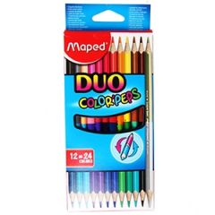 Krāsu zīmuļi Maped Color`Peps Duo 12-krāsas