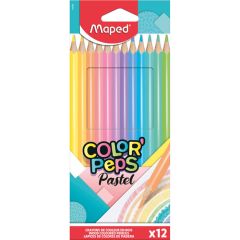 Krāsu zīmuļi Maped Color Peps pastel 12-krāsas