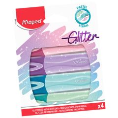 Marķieris Maped Pastel Glitter 4-krāsas