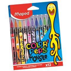 Flomasteri Maped Monster 2.8mm 12-krāsas