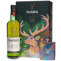 Viskijs Glenfiddich 12YO 40% 0.7l GB + blašķe