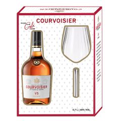 Konjaks Courvoisier VS 40% 0.7l + Gala glāzes