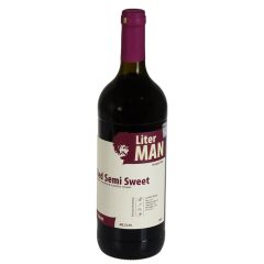Vīns Liter Man red semi sweet 12.5% 1l