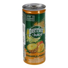 Dzēriens Perrier&Juice pineapple and mango 0.25l ar depoz.