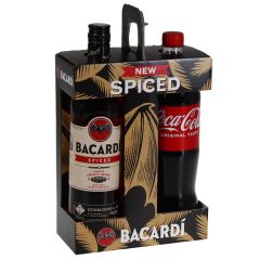 Rums Bacardi Spiced 35% 0.7l + Cola 1l ar depoz.