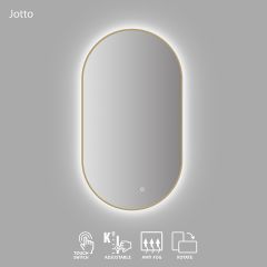 Spogulis Vento LED Jotto 50xh90cm,pretsv., zeltīts rāmis