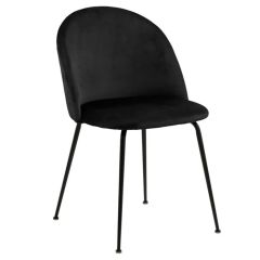 Krēsls LOUISE 49.5x54xH80.5cm melns