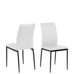 Krēsls DEMINA 43.5x53xH92cm melns/balts