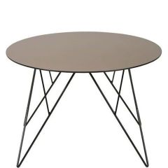 Kafijas galds PRUNUS D80xH45cm melns/bronzas