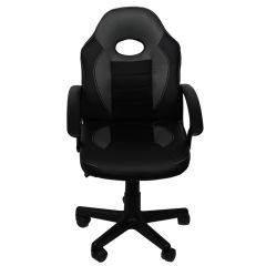 Biroja krēsls LUKA 57x54.5xH89-99cm melns/pelēks