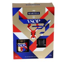 Konjaks Martell VSOP 40% 0.7l + 2 glāzes