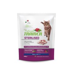 Barība kaķiem Trainer Adult Sterilised tītars 300g