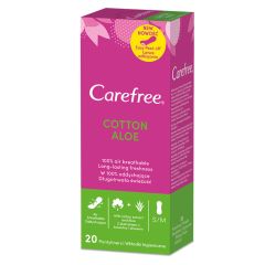 Hig.ieliktnīši Carefree Cotton Aloe 20gab.