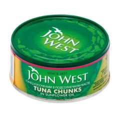 Tuncis John West gabaliņos saulespuķu eļļā 145g