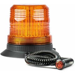 Signālgaisma 80 LED oranža, magnētiska 12/24V IP56